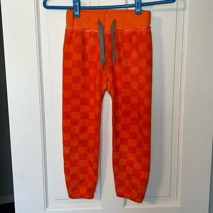 Orange checkered sweatpants